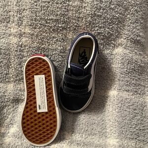 Vans Kids Dark Blue Velcro Sneakers